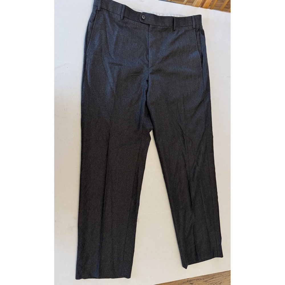 Zanella Men's Charcoal Gray 100% Wool‎ Dress Trousers Pants Size 38